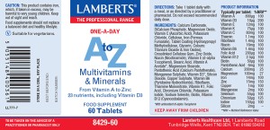 Lamberts A To Z Multivitamins X 60TABS