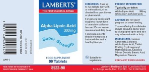 Lamberts Alpha Lipoic Acid 300mg 90 TABS