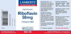 Lamberts B-2 50MG X 100 CAPS (RIBOFLAVIN)