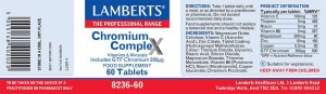 Lamberts CHROMIUM COMPLEX X 60 TABS