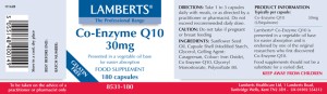 Lamberts CO-ENZYME Q10 30MG X 60CAPS