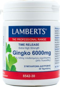 Lamberts GINKGO BILOBA 6000MG X 30 TABS