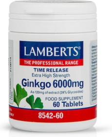 Lamberts GINKGO BILOBA 6000MG X 60 TABS