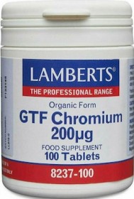 Lamberts GTF CHROMIUM 200MG X 100CAPS