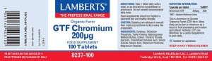 Lamberts GTF CHROMIUM 200MG X 100CAPS