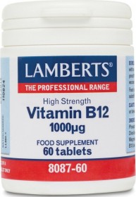 Lamberts Hypoallergenic Formulation Vitamin B12 Βιταμίνη για Ενέργεια & Ανοσοποιητικό 1000mg 1000mcg 60 ταμπλέτες