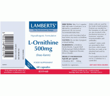 Lamberts L-ORNITHINE 500MG 60 CAPS