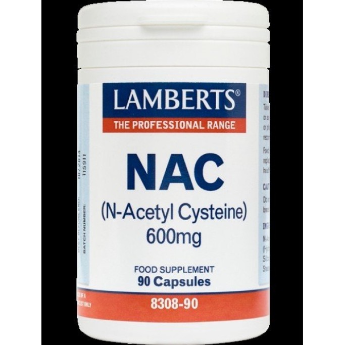 Lamberts NAC 600MG X 90 CAPS (N-ACETYL CYSTEINE)