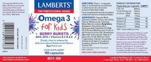 Lamberts OMEGA 3 FOR KIDS X 100TABS