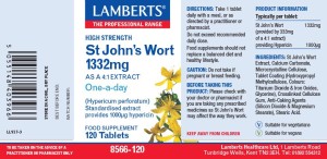 Lamberts ST JOHN'S WORT 1332MG X 120 TABS