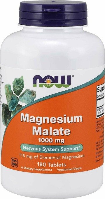 NOW MAGNESIUM MALATE 1000MG X 180 VEG. TABS