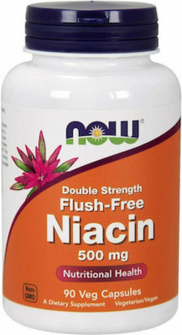 NOW NIACIN FLUSH FREE 500MG X 90 VEG. CAPS