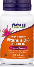 NOW VIT D3 5000IU X 120 SOFTGELS