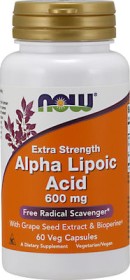 NOW ALPHA LIPOIC ACID 600MG X 60 VEG. CAPS