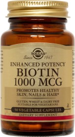 SOLGAR BIOTIN 1000MG X 50 VEG. CAPS