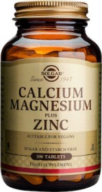 SOLGAR CALCIUM MAGNESIUM + ZINC X 100 TABS