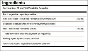 SOLGAR MILK THISTLE X 50 VEG. CAPS