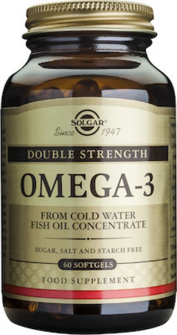 SOLGAR OMEGA-3 DOUBLE STRENGTH X 60 SOFTGELS