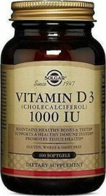 SOLGAR VIT D3 1000IU X 100 SOFTGELS