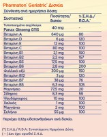 GERIATRIC PHARMATON 40MG X 30 TABS