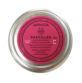 Apivita Pastilles Παστίλιες για τον Πονεμένο Λαιμό & το Βήχα με Βατόμουρο & Πρόπολη 45gr