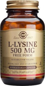 SOLGAR L-LYSINE 500MG X 50 VEG CAPS