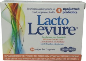 UNI PHARMA LACTOLEVURE  X 10 CAPS